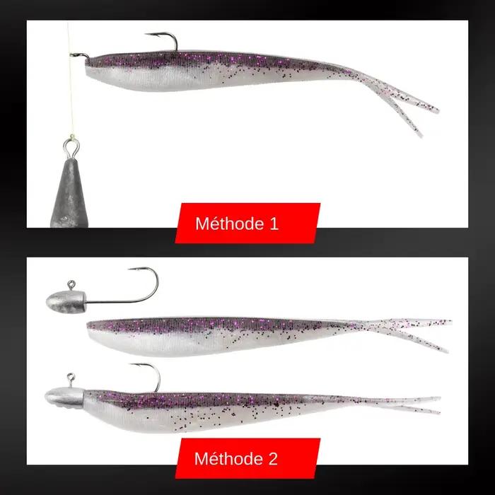 Spinpoler 2 "3" 4 "Seigneurs de pêche souples Jerk Minnow Shad Drop Shot appât souple Swimbait queue fendue pour bar
