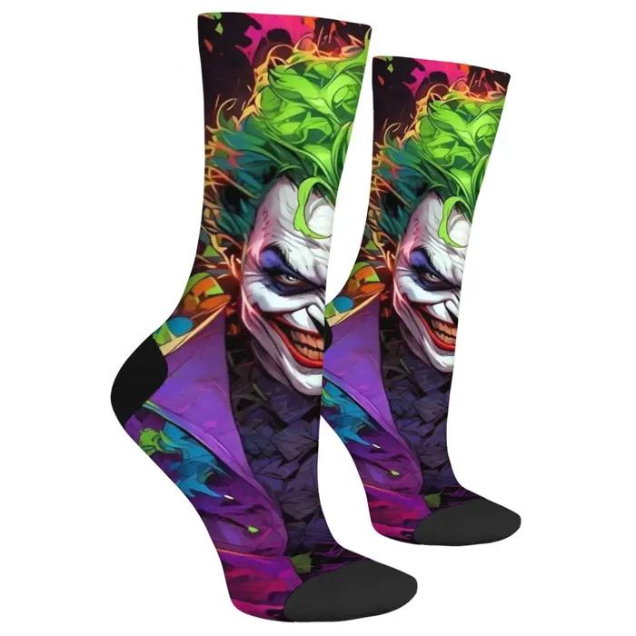 Chaussettes chasse Joker comics déjantées - Style Harajuku rétro antidérapantes cadeau original