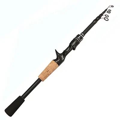 Baitcasting leurre canne à pêche filature télescopique 8g-25g manche en bois carbone coulée matériel