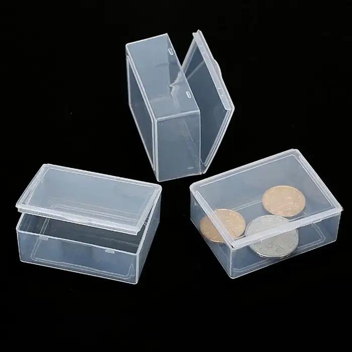 Boîte de rangement transparente en plastique de différentes formes, boîte de rangement transparente