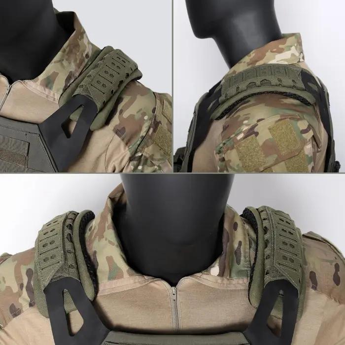 Gilet de chasse épaulettes sac à dos respirant coussins d'épaule
