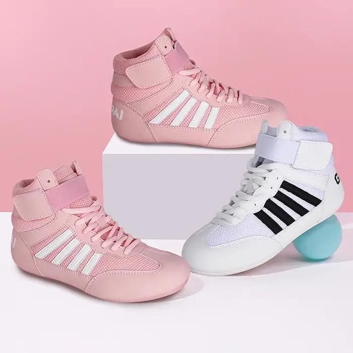 Chaussures de lutte, chaussures de boxe, semelle extérieure en caoutchouc respirante pour hommes, fe