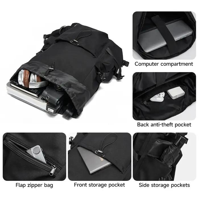 MOYYI sac à dos de voyage en plein air Oxford étanche écoliers mode tendance sac pour hommes Mochila