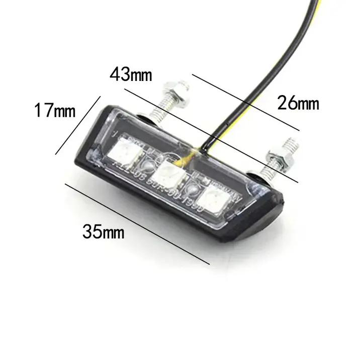 Lumière LED étanche pour plaque de planificateur de moto, modification, 12V