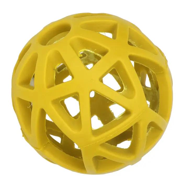 Boule creuse en caoutchouc résistante aux morsures pour chiens jouet interactif et amusant pour intérieur et extérieur