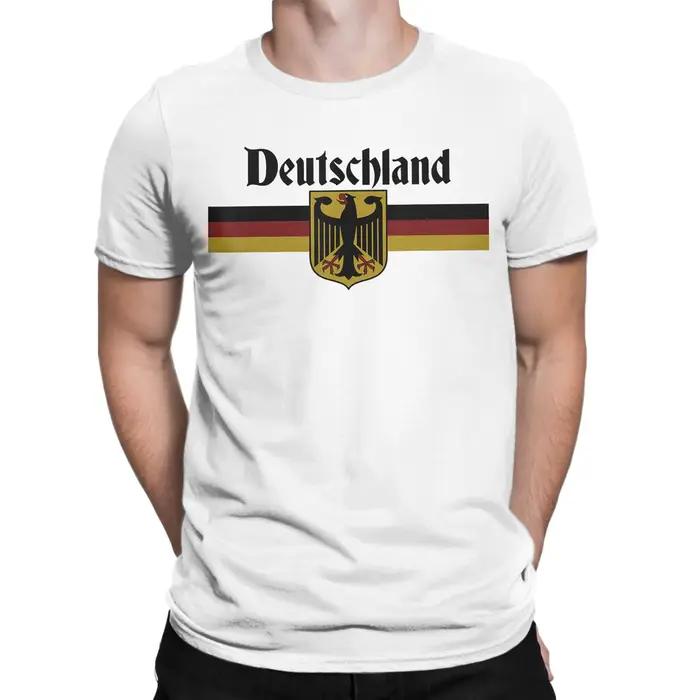 T-shirt d'été pour homme en coton surdimensionné avec drapeau allemand pour toutes occasions