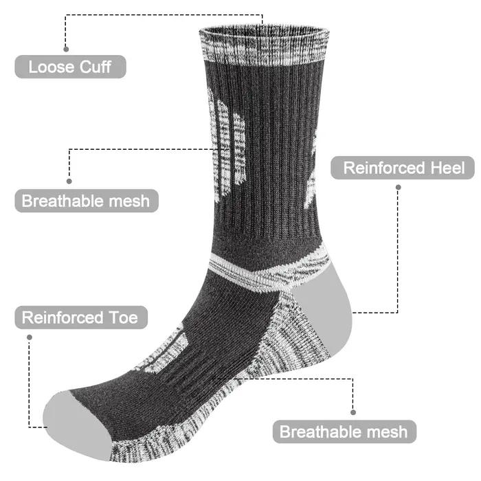 Chaussettes randonnée chasse homme YUEDGE - Evacuation humidité et soutien de la voûte plantaire