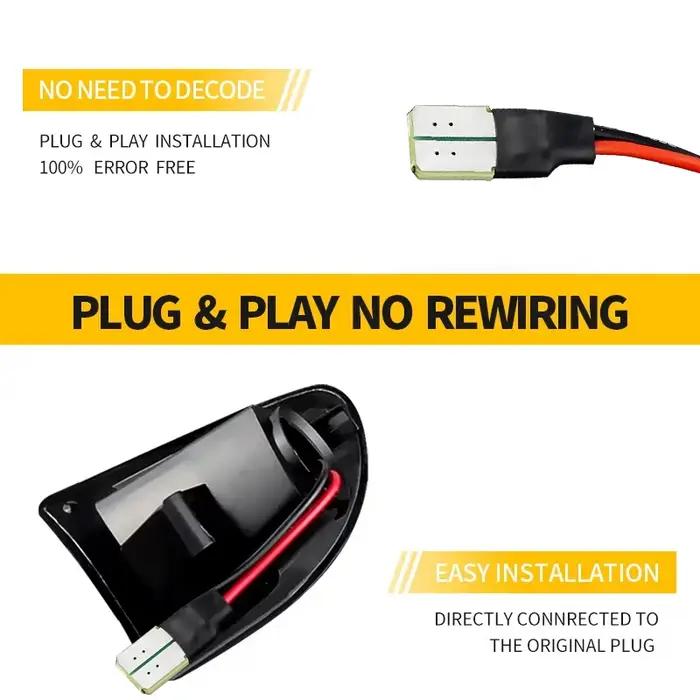 2x pour Mercedes Benz Smart Fortwo 451 MK1 & MKII 2007-2015 dynamique LED clignotants séquentiels cl