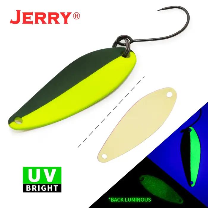 Leurre Jerry Lacerta pêche à la traîne pour truite en eau douce avec hameçon simple et revêtement UV pour pêcheurs amateurs et expérimentés