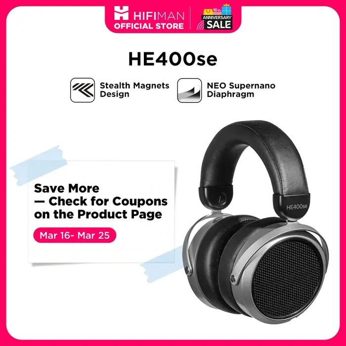 HIFIMAN – écouteurs avec aimants furtifs HE400SE, oreillettes filaires magnétiques planaires, plein