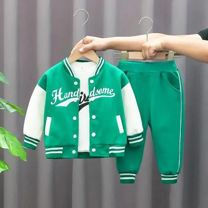 Vêtements de Baseball pour Bébé Garçon et Fille, Ensembles de dehors Décontractés, Manteau et Pantal