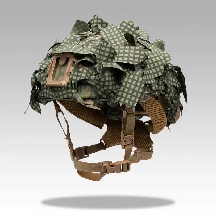 Housse camouflage A-23 pour casque tactique chasse - couverture textile discrétion optimale terrain