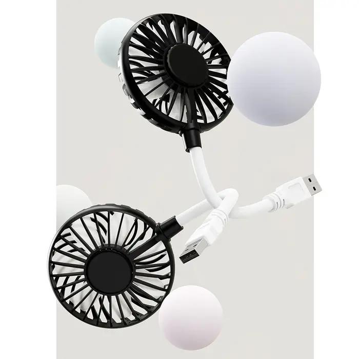 Mini ventilateur de bureau USB portable, moteur sans balais, rotation à 360 °, ventilateur de poche,