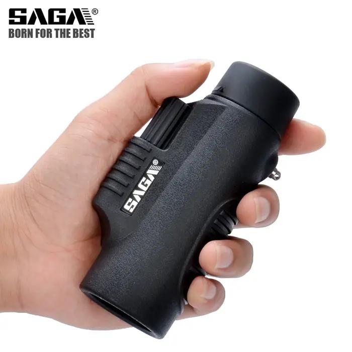 Monoculaire SAGA BAK4 8x32 10x42 HD mini - Télescope compact adaptateur téléphone chasse camping