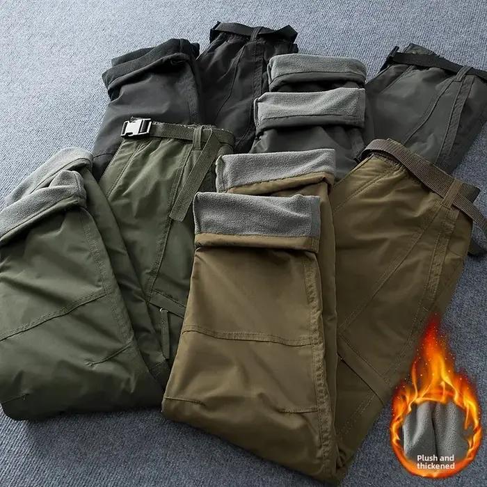 Pantalon d'hiver doublé polaire pour randonnée et chasse - Imperméable et confortable pour l'automne/hiver