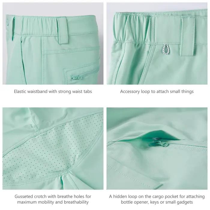 Bassdash-Short Cargo de Pêche pour Homme, vaccage Rapide, Udissolvant 50 + Degrés d'Eau, 26.67cm, FP