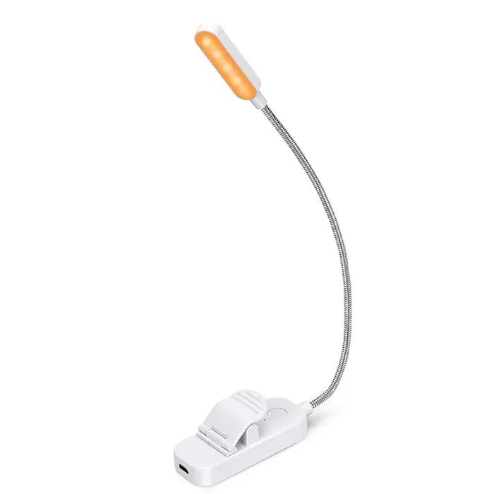 Lampe de livre ambre Mini USB Led Rechargeable Flexible veilleuse