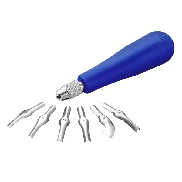 Kit de coupe-linoléum artisanal, outils de sculpture, assortiment d'outils de linocut, coupe-bloc po