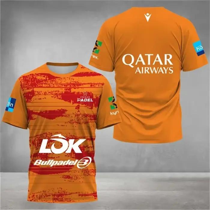 Nouveau T-shirt de tennis pour homme à séchage rapide, vêtement de padel ample d'été, T-shirts de badminton et de course en plein air, haut de sport à manches courtes