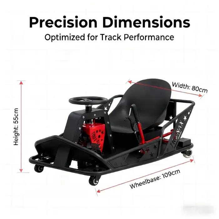 Kart électrique tout-terrain haute puissance pour adultes, style Crazy Cart, idéal pour les courses en extérieur – Nouveauté irrésistible !