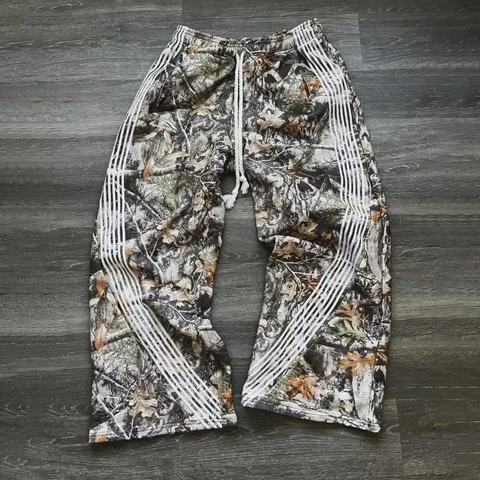 Pantalon cargo baggy streetwear jogger camouflage Y2K harajuku hip hop sport cordon