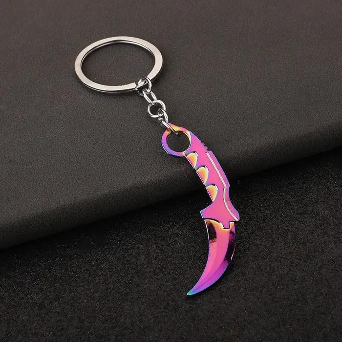 Jeu populaire Valorant armes périphériques modèle en métal porte-clés pour hommes femmes sac porte-c