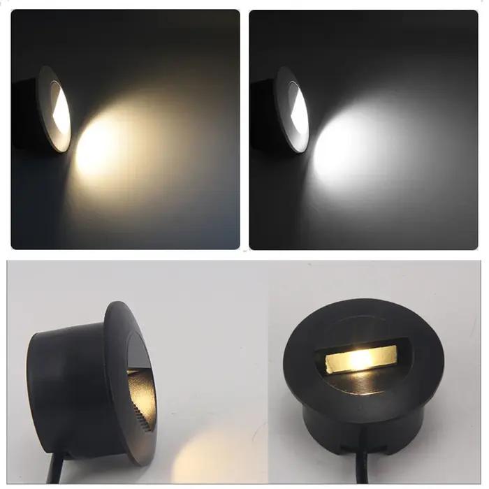 Éclairage de marche extérieur 3W LED lampes murales intégrées étanche extérieur nuit pied + boîte in