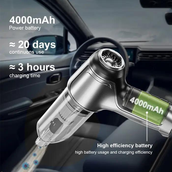 Aspirateur de voiture portable sans fil, souffleur injuste pour voiture et maison, 95000PA, aspirati