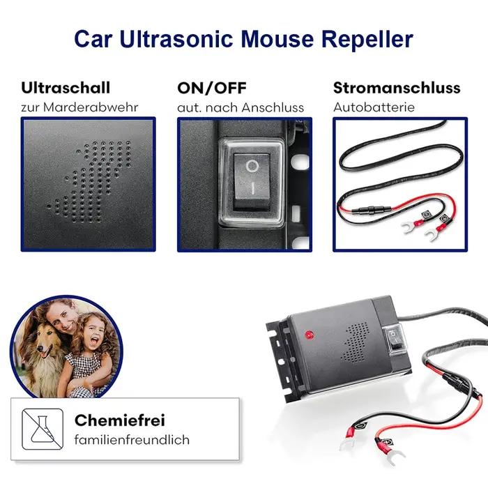 Dispositif de lutte antiparasitaire à ultrasons pour voiture technologie à ultrasons protection capteur intelligent répulsif nuisibles circuits électronique sécurité voiture protection nuits parasites conduite tranquille