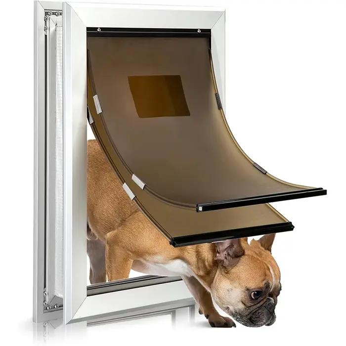 Les chiens en alliage d'aluminium entèrent et sort librement, rabat double face, double couche, verr