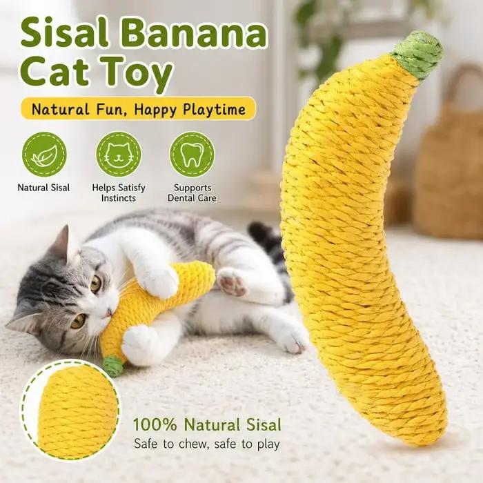 Jouet pour chat en forme de banane