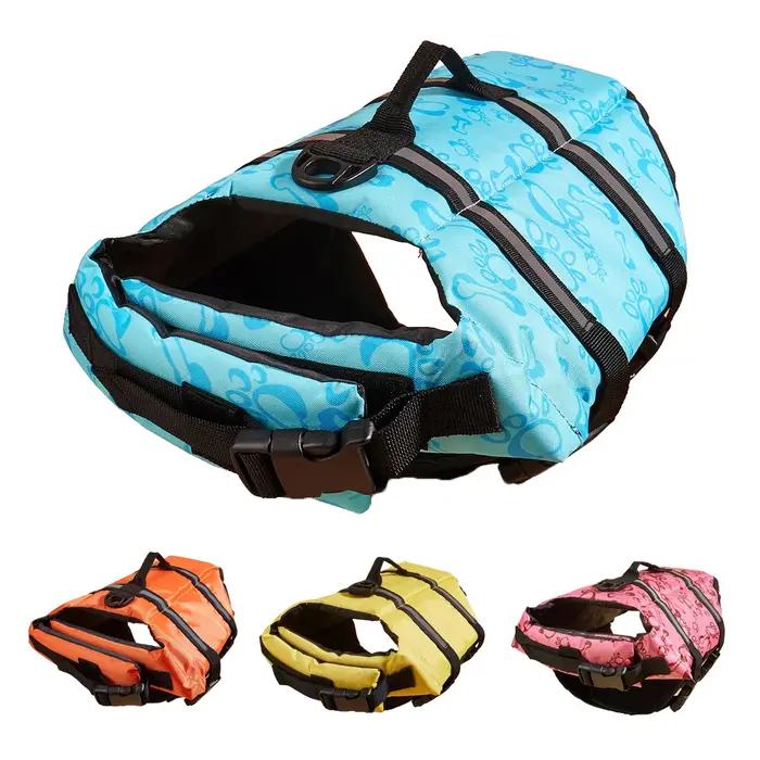 Gilet de sauvetage pour chien réfléchissant réglable été grands chiens maillots de bain