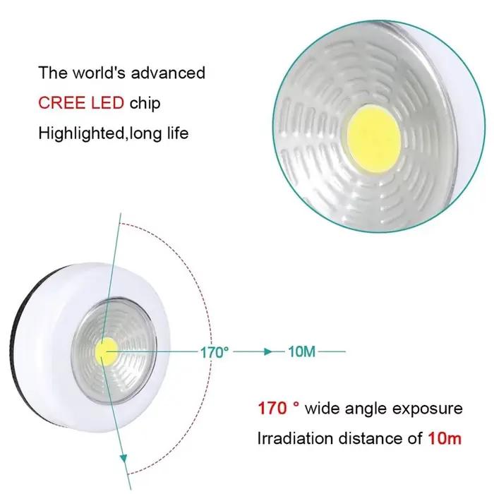 1/2/3/5 pièces LED Mini veilleuse tactile alimenté par batterie placards meubles chambre chevet main