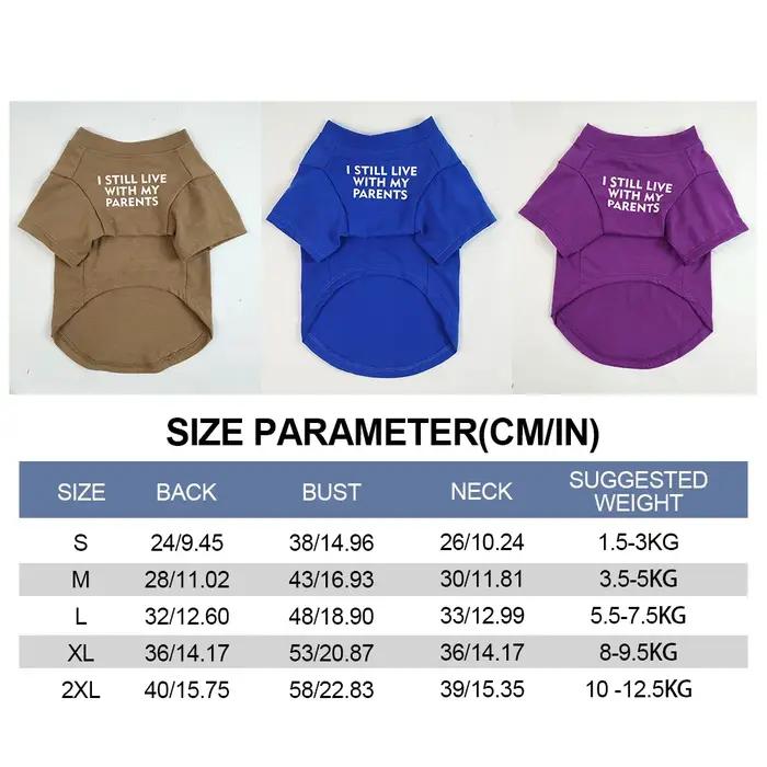 Vetement respirant en tissu pour chiens petite taille printemps etete design unique lettres douces imprimées style mode occassions speciales