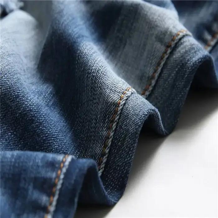 Jean élastique pour hommes, coupe cintrée, avec lettres imprimées, pantalon de mendiant serré, nouve