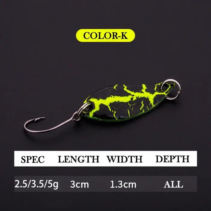X-fin 3cm 2.5g/3.5g/5g matériel de pêche cuillère en métal leurre crochet pointu paillettes dures leurre appât eau douce eau salée Spinner cuillères
