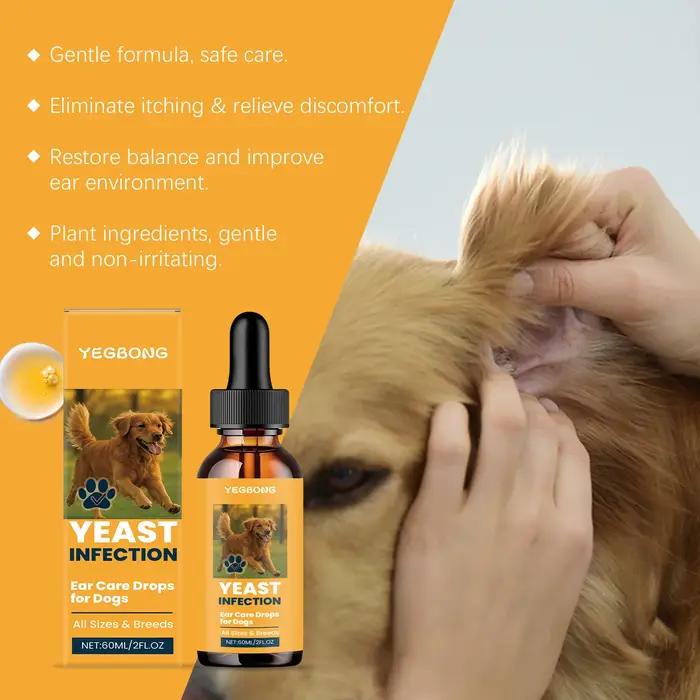 Gouttes auriculaires Yegbong pour chiens – Nettoyant auriculaire pour animaux de compagnie