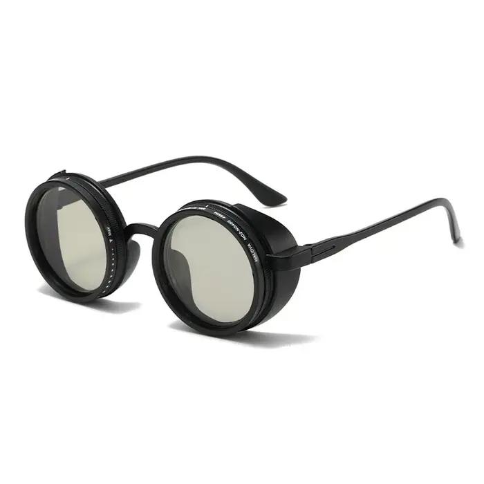 SEAMERGO rétro petit cadre rond ND9 lunettes de soleil polarisées à intensité variable à la mode