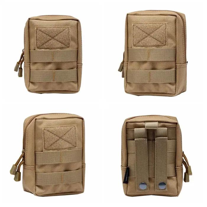 Sac de taille tactique 600D pour l'extérieur, pochette Molle pour outils, sac de taille à fermeture