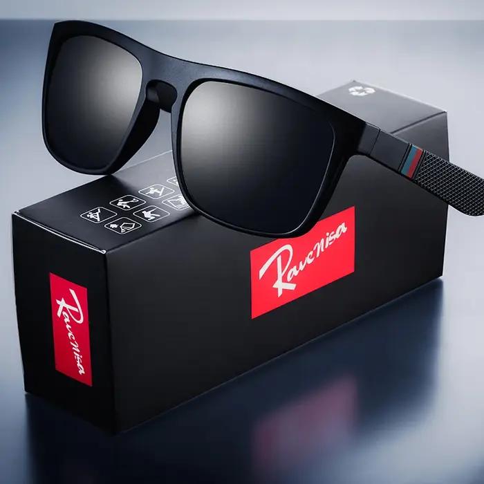Lunettes de soleil carrées vintage polarisées pour hommes et femmes