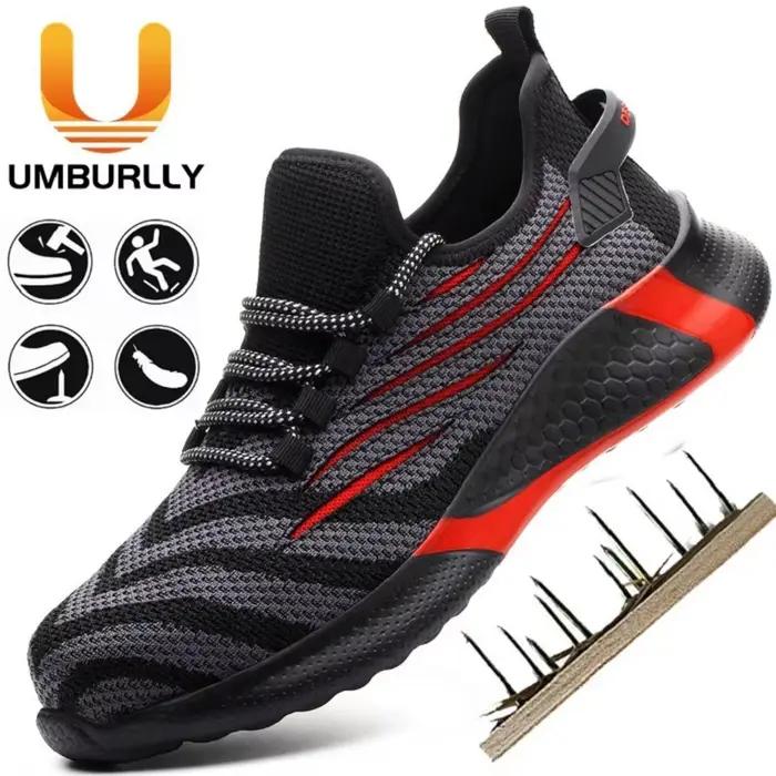 Bottes de sécurité de travail anti-perforation pour homme, chaussures légères et confortables pour le travail printemps automne