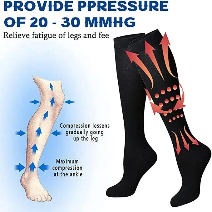 Chaussettes compression récupération chasse 3 paires - Anti-fatigue circulation sanguine unisex