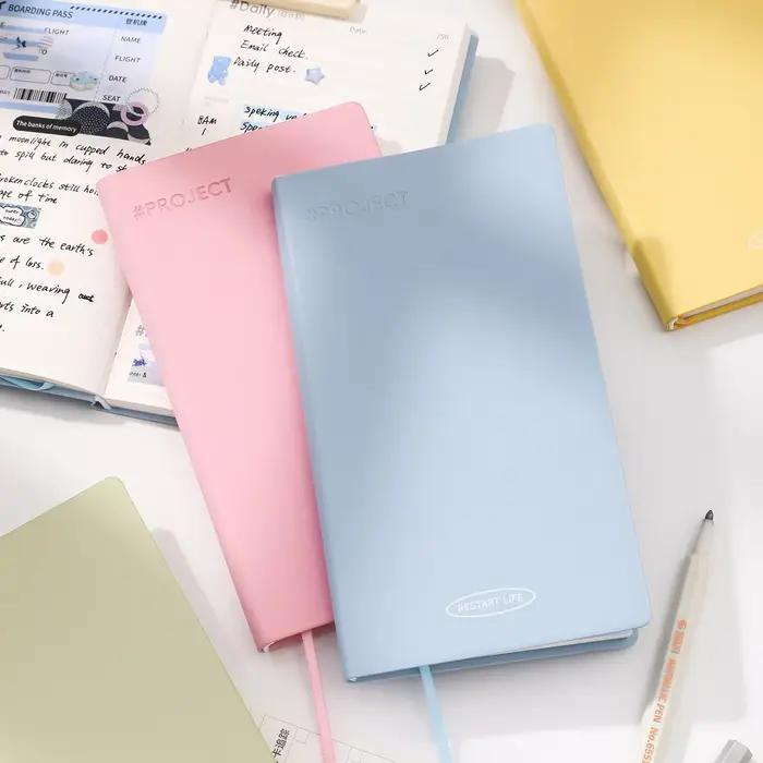 Journal GO 100 feuilles de poche hebdomadaire planificateur mensuel annuel Plan cahier couverture souple enregistrement