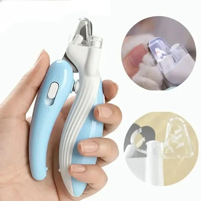 Coupe-ongles professionnel pour animaux de compagnie avec lumière LED ciseaux de toilettage pour griffes