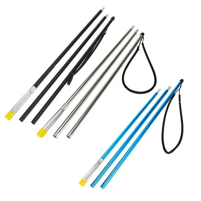 Rayons de pêche Gaffs tige télescopique barbelés fourchette harpon chasse poisson outil en alliage d'aluminium