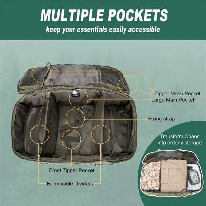 Sac à Dos Tactique 80L Molle Randonnée Camping Grande Capacité pour Alpinisme et Voyage