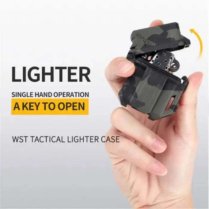 Dullighter-Mallette de rangement pour briquet camouflage à une main, boîte standard EDC, outil de su