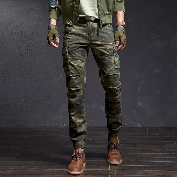 Pantalon cargo camouflage tactique slim homme - Qualité premium pour streetwear et chasse
