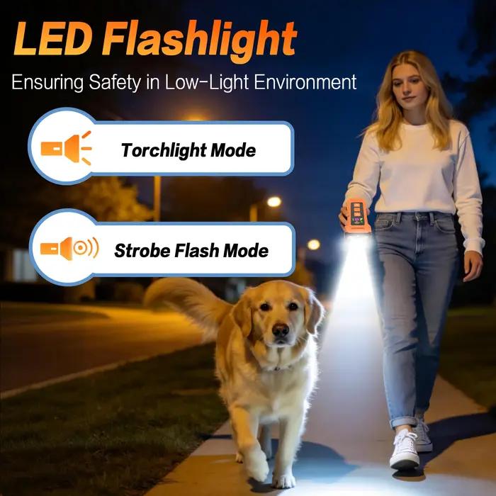Répulsif pour chiens WXRPET, dispositif d'entraînement ultrasonique pour chiens, dispositif anti-aboiement rechargeable avec lampe torche LED