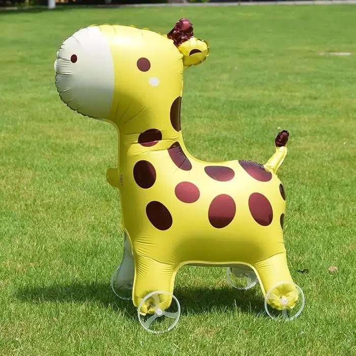 Ballons sur pied en aluminium 4D dinosaure chien chat